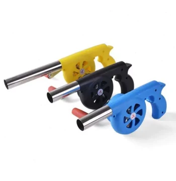 High-Power Manual Blower Small 12V Lithium Fan Metal Gear Outdoor BBQ Camping Fire-Starting Accessories