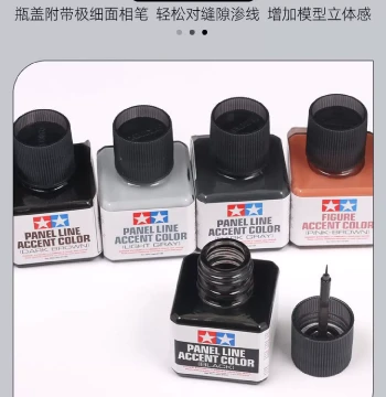 Tamiya Panel Line Accent Color Black 87131 Weathering Wash for Gundam Model Kits - Gray Tone Painting Tool