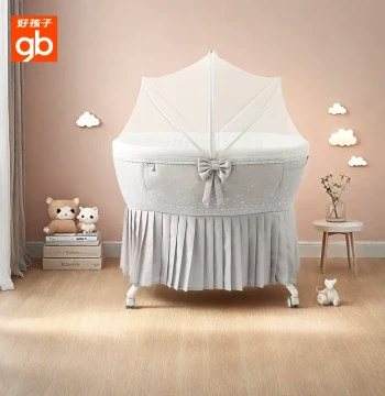 Goodbaby Electric Baby Cradle – Soothing Device for Newborns, Movable Infant Rocking Bed with Cry Detection and Night Light