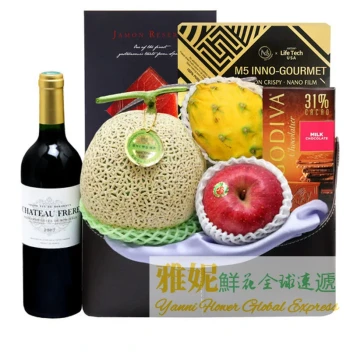 Hong Kong Fruit Gift Basket Express Delivery, Same-Day Service for Mid-Autumn, New Year's, Christmas, Business Gifts, Elders' Birthdays, Macau