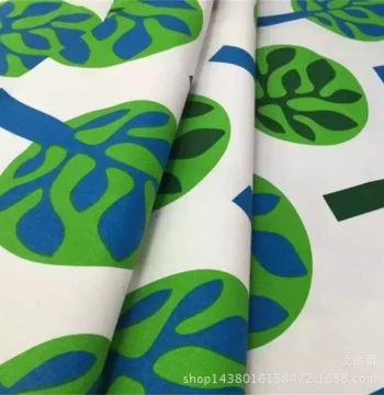 Cotton-Linen Fabric, Pure Cotton Canvas, Green Tree Pattern for Tablecloths, Cushions, Aprons, Curtains, Sofa Covers, and Bed Sheets