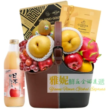 Hong Kong Fruit Gift Basket Express Delivery, Mid-Autumn Festival, Birthday, Business Gifting, Same-City Courier to Taikoo, North Point, Kowloon, Macau