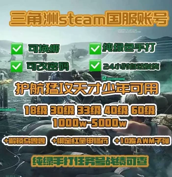 Delta Force Ready-Made Accounts Level 12/30/40/60 Havoc Coin Escort Service Bindable Change Pure Green Steam CN Server