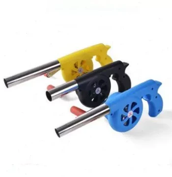 High-Power Hand-Crank Electric Air Blower for BBQ and Outdoor Use - Metal Gear Fan, New Style Small Home Fire Starter Accessory