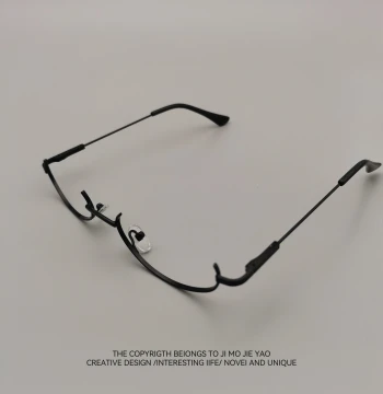 Wear Half-Rim Glasses for a Cool Sister Look! Pure Desire Japanese Style Soft Girl Anime Glasses for Cosplay, No Lenses, Perfect for Photos