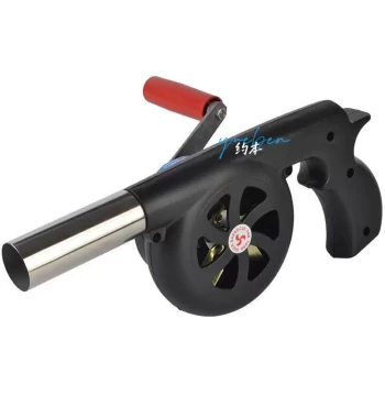 Outdoor Hand-Crank Air Blower for Fire Starting - Manual BBQ, Picnic, and Camping Tool - Portable Carbon Ignition Blower