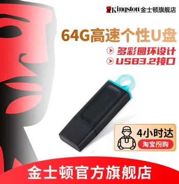 Kingston Official Flagship Store – 64GB DTX High-Speed USB Flash Drive, Large Capacity, Customizable for Car Use, Genuine Portable U Disk