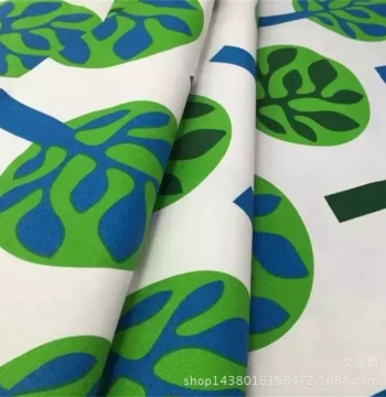 Cotton Linen Fabric, Pure Cotton Canvas, Green Trees Pattern - Tablecloth, Cushion Cover, Apron, Curtain, Sofa Cover, Bed Sheet Fabric