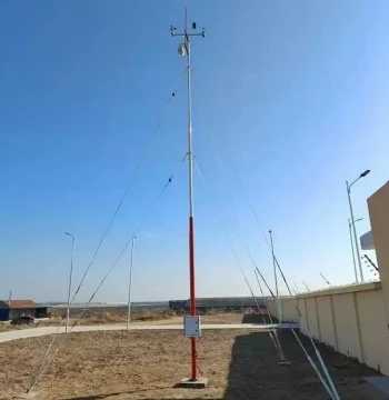 Self-Standing Wind Speed and Direction Installation Pole, Fiberglass Meteorological Mast, Aluminum Alloy Support Rod for Weather Stations
