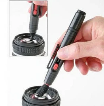 DSLR Camera Lens Cleaning Pen with Carbon Tip and Brush, Includes Suede Cleaning Cloth