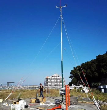 Weather Monitoring Equipment Wind Pole - Automatic Weather Support Rod, Manufacturer-Supplied Collapsible Wind Mast for Easy Installation