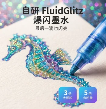 Glitter Acrylic Markers Soft Tip Elementary Art Special 60 Colors Drawing Pens Kindergarten Kids Washable Watercolor Pens 48 Colors Fluorescent Pens with Glitter Journal Pearlescent Color Pens Painting