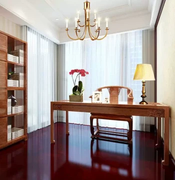 New Chinese Style Rosewood Desk and Chair Set - Solid Wood Study Room Furniture & Hongmu Office Desk