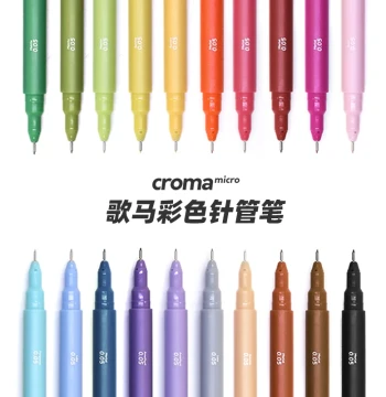 Croma Micro Colored Fineliner Pens - Waterproof Markers for Art, Students, Anime, Sketching, Design, Architecture, and Manga (Cool & Warm Sets)