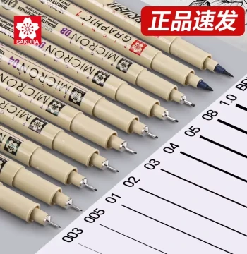 Japan Imported Sakura Pigma Micron Pens, Waterproof Liner Pen Set for Sketching, Drawing, Manga, and Tracing