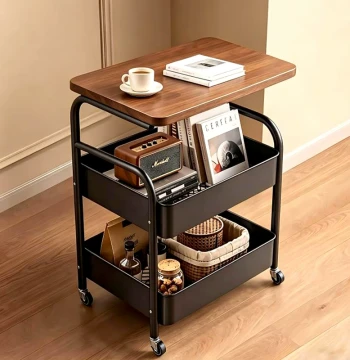 Vintage Mobile Storage Cart, Bedside Table, Living Room Sofa Side Table, Coffee Table, Snack Storage Rack