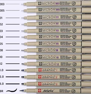 Japan Sakura Fineliner Pens for Manga Design Sketch Hand-drawing Waterproof Outlining Art Drawing