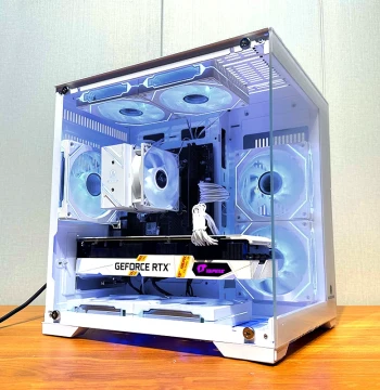 Asus i5 14600KF/RTX5060 Aquarium Case Gaming PC, 5060Ti Office Desktop Computer, 2K Pre-Built Complete System