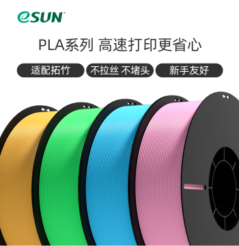 [Professional Easy Printing, Compatible with Bambu Lab] eSUN PLA Filament for 3D Printing, PLA Basic Matte, Silk, Transparent, PLA+ Fast 3D Printer Material