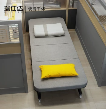 RESTAR Office Nap Folding Bed, Single Recliner, Household Simple Hospital Companion Camp Bed, Nap Artifact