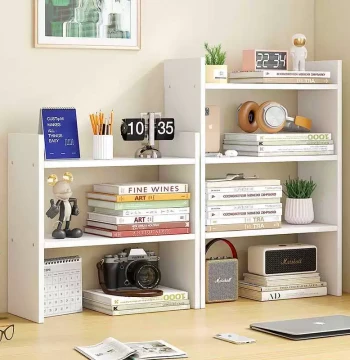 Workside Storage Rack, Indoor Corner Children's Book Cabinet, Movable Book Organizer, Space-Saving Tiered Shelving