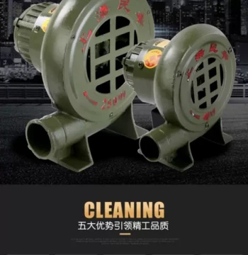 Minfeng Cast Iron Blower 220V Stove with Air Duct Small Blower for BBQ Combustion Support Large Stove Fan