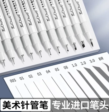 Fineliner Pens for Art - Touchmark Outline & Drawing Set for Students, Waterproof Quick-Dry Markers for Manga and Sketching