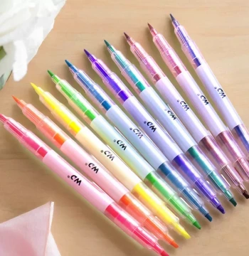 Highlighter Pens for Elementary Students – High-Visibility Ins-Style Colorful Marking Pens for Key Notes