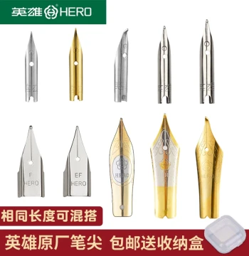 Hero Original Replacement Nibs for Models 359, 1060, 1021, 007, 6006, Universal Exposed Nib for Students, Also Fits 6177A, 616, 329, 0.38mm Tips Compatible with M&G, Picasso, Deli
