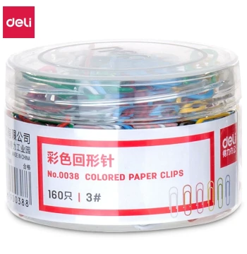 Deli 0038 Tube-Pack Colorful Cute Bookmarks 160 Pieces Office Supplies Creative Colorful Paper Clips