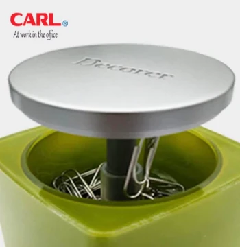 Japan CARL DP-C65 Paper Clip Box, Magnetic Square/Round Paper Clip Container, Paper Clips