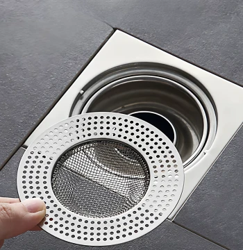 Bathroom Floor Drain Filter Mesh, Stainless Steel Wire Sewer Filter, Hair Anti-Clog Stopper and Drain Cover