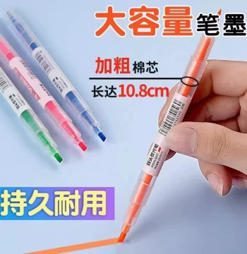 Candy-Colored Dual-Tip Fluorescent Watercolor Pens, Student Highlighters for Note-Taking and Key Point Marking, Colored Marker Pens