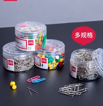 Metal Paper Clips 0037 - Thickened Electroplated Surface Curved Clips, Colored Paper Clips, Student Craft Supplies, Combined with Colored Push Pins & Thumbtacks