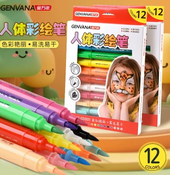 Jinwannian Washable Body Marker Pen - Erotic SM Skin Writing, Face Painting, Water-Based Erasable Makeup and Color Pen