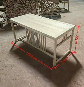 White Solid Wood 302 Furniture, Rubber Wood Blank for Assembly, Tea Chair and Table, Bulk Palace Luxury Official Hat Emperor Chair for Indoor Living Room Tea Area
