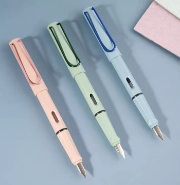 Minimalist Fountain Pen with EF Nib, Replaceable Ink Cartridge, Push-Button Style, High Aesthetics for Business and Office, Multi-Color Quick-Drying Writing Pen