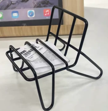 New IKEA Klubbo Phone Stand Black Small Chair Style iPad Support Stand Phone Holder Writing Stand Metal