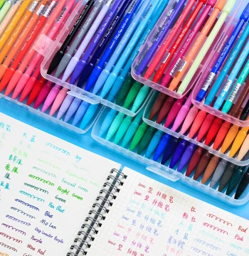 South Korea Monami 3000 Colored Gel Pens 0.4mm - Water-Based 24-Color Fiber Tip Fine Line Watercolor Pens