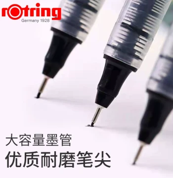 [Rotring Official Store] German Imported Rotring Technical Pen for Design and Drafting, Waterproof Outline Pen 0.1mm Signature Pen for Hand-Drawn Comics and Line Art