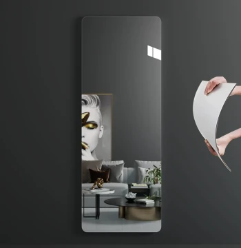 HD Full-Length Mirror, Self-Adhesive Acrylic Soft Mirror for Wall Mounting, Home Bedroom Dressing Mirror, No-Drilling Required