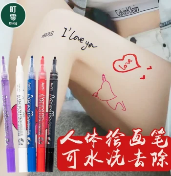 12-Color Washable Body Painting Pens for Fun - 24-Color Water-Based Face & Skin Writing Markers, Waterproof & Erasable Color Marker Set for Drawing, Makeup, and Coloring