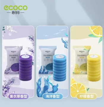 ecoco Disposable Toilet Brush Heads Replacement Wall-Mounted Home Bathroom Cleaning Tool 2025 New Model