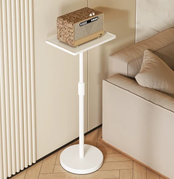 Floor-Standing Speaker Stand for Bluetooth Speakers – Telescopic, Height-Adjustable, Mobile Base Tray for Subwoofers
