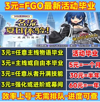 FGO Power Leveling Service, Max Breakthrough, Story Mode, QP Materials, Blood Elf Friendship Points, New Swimwear Event