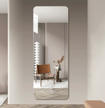 Frameless Full-Length Mirror, Luxury Self-Adhesive Wardrobe Door Mirror, Wall-Mounted Bedroom Home Floor-Standing Dressing Mirror