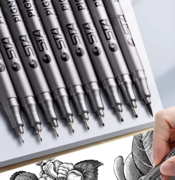 STA 8050 Fineliner Pen Set: Specialized for Hand-Drawn Design, Comics, Illustration, Outlining, and Drafting
