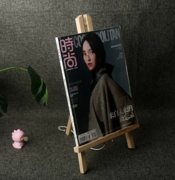 Wooden A3 Book Holder and Display Stand, A4 Vertical Book Rack, Desktop iPad Stand, Exhibition Display Easel