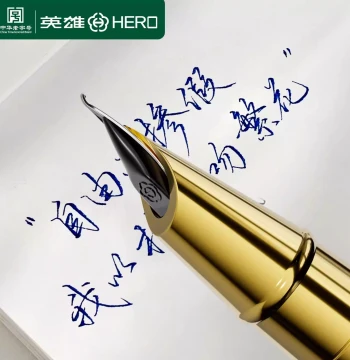 HERO Fountain Pen for Calligraphy Practice, Premium Adult Artistic Bent Nib, Hard Pen for Men and Women, Exquisite Bent Tip Signature Pen for Running-Script Kai, Custom Engraving Available, Top 10 Famous Brand