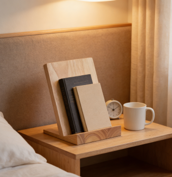 Book Stand & Display Rack, Vertical Solid Wood Book Promotion Stand, Desktop Bookend for Documents & Books, Suitable for Libraries & Bookstores